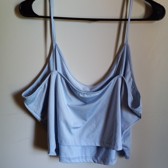 💜5 for 20$💜 SHEIN Baby Blue Crop Tank Top - Picture 3 of 4
